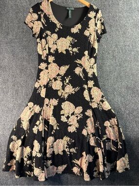 Ralph Lauren Black Crewneck Top with Green Label